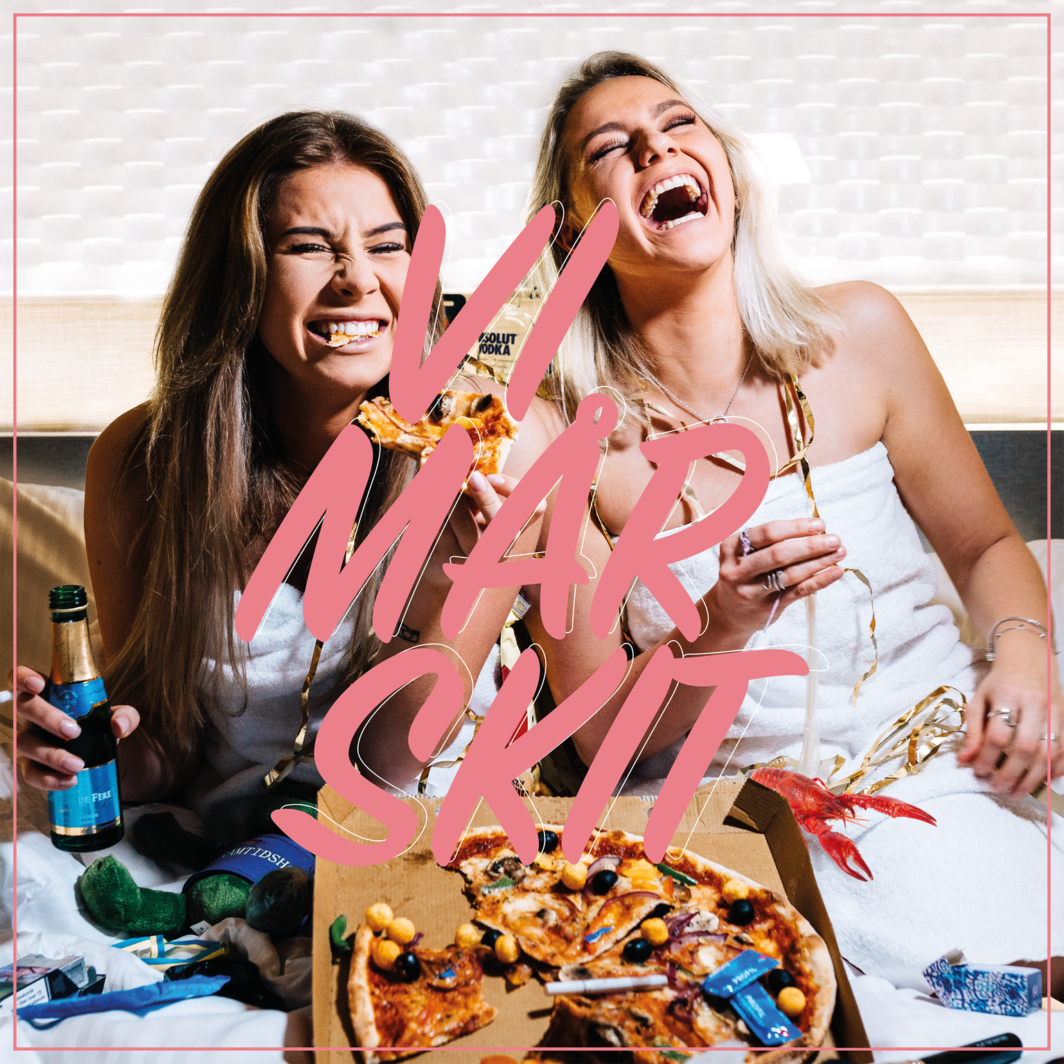 Naken framför pizza killen Naken framför pizza killen